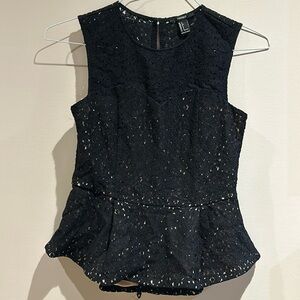 🎁Dressy lace black top lined